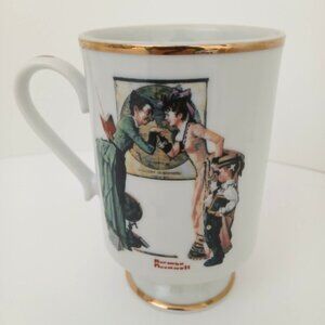 Norman Rockwell "Back to School" Decorative Mug the Danbury Mint 1981 Sep